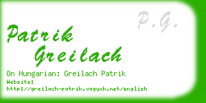 patrik greilach business card